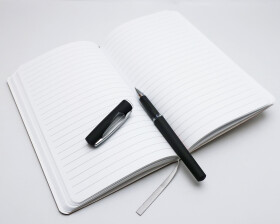 Notes linkovaný A5 Kraft Modrotisk