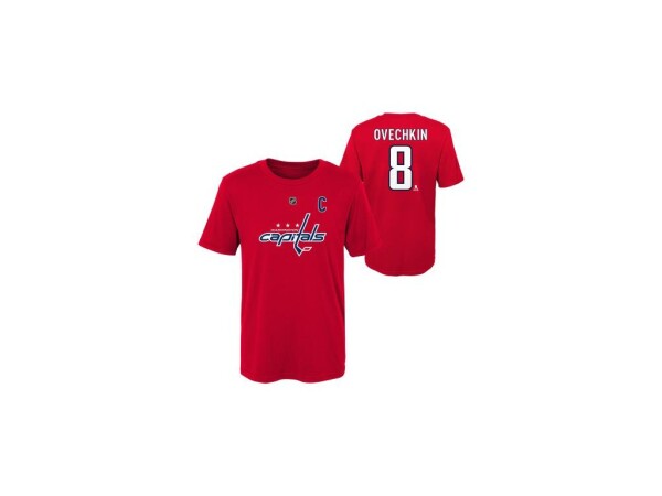 Outerstuff Dětské Tričko Alexandr Ovechkin Washington Capitals Flat Captains N&N Ctn Tee Velikost: Dětské let)