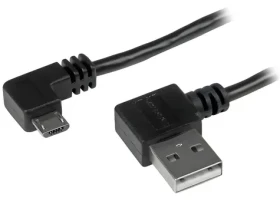 StarTech USB-A na Micro-USB B černá / Kabel / lomené konektory / 1 m / 480 Mbit/s (USB2AUB2RA1M)