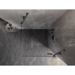MEXEN/S - Lunar sprchový kout dveře křídlové pravá 70 x 70, transparent, grafit kartáčovaná 834-070-070-66-00-P