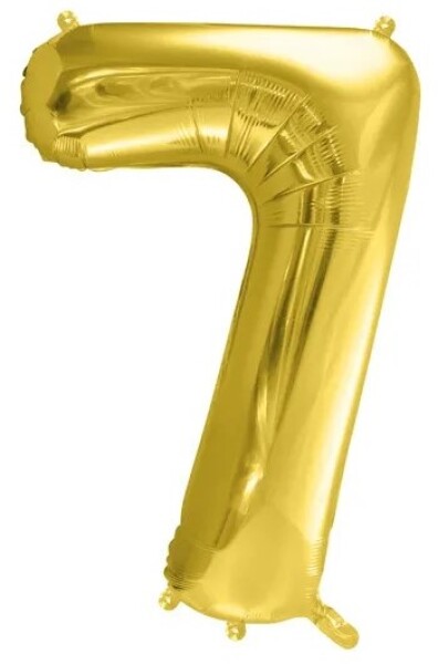 Balónek fóliový narozeniny číslo 7 zlatý 72 cm Balónek fóliový narozeniny číslo 7 zlatý 72 cm