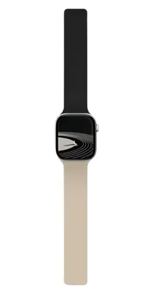 Moft Snap Duo bílo-černý / Řemínek / Silikonový / Apple Watch 1-11, SE-SE3, 38-42mm (MD025-1-42-JTBKBHWT)
