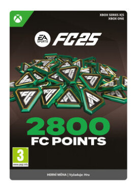 XSX EA SPORTS FC 25: 2800 bodů / El. licence / Sportovní / Angličtina / od 3 let / DLC pro Xbox Series (7F6-00844)