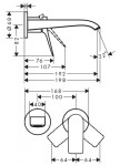 HANSGROHE - Vivenis Umyvadlová baterie pod omítku, 2-otvorová instalace, EcoSmart, chrom 75050000