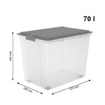 ROTHO úložný box COMPACT 70L - šedá