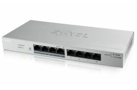 ZyXEL GS1200-8HP / 8-port Desktop Gigabit Web Smart switch / 8x Gigabit metal / 4x PoE / PoE 60W (GS1200-8HPV2-EU0101F)