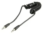 Valueline Audio kabel Jack 3,5 mm černý / Audio kabel / propojovací / spirálový / 1 m (VLMP22010B1.00)