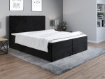 FRONTI Postel 2 140x200 s úložným prostorem - černá - Jasmine 100