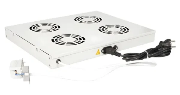 Equip Ventilační jednotka 19" světle šedá / Ventilátor / 4x 12 cm / 1U / 240 V (EZF-4-G)