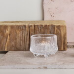 Iittala Skleněný svícen Ultima Thule 6,5 cm – Clear, čirá barva, sklo