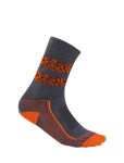 Pánské merino turistické ponožky ICEBREAKER Mens Hike+ Light Crew Natural Summit, Graphite/Blaze/Black velikost: 47-49 (XL)