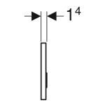 Geberit ovládací tlačítko SIGMA50 nerez/bez okolní výplně (pro obklad) 115.788.00.1