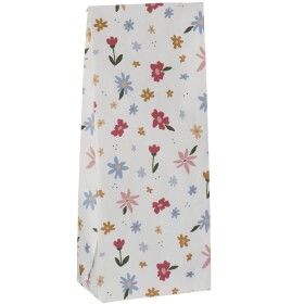 Ib Laursen Papírový sáček Flower meadow 30,5 cm – set 5 ks, růžová barva, multi barva, papír