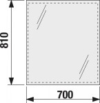 JIKA - Clear Zrcadlo 70x81 cm H4557311731441