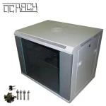 OCRACK OCC-09U-45SBK černá / Nástěnný rozvaděč / 19" / 9U / hloubka 450 mm / celoskleněné dveře (9351BK)
