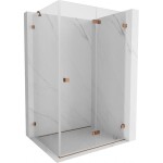 MEXEN/S - Lunar-F sprchový kout skládací dveře pravá 100 x 80, transparent, różowe złot 836-100-080-60-00-P