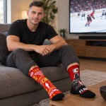 Pánské ponožky Calgary Flames NHL Red Star Wars Three-Pack Crew Socks Set Velikost: S/M