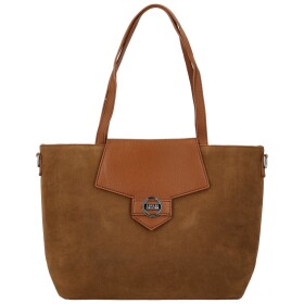 Trendy dámská koženková kabelka na rameno Coveri Hilari, hnědá