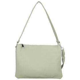 Stylová dámská koženková crossbody kabelka Cindra, světle zelená