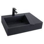 REA - Umyvadlo Archi 90 CM Grey MATT na desku - konglomerát REA-U4304