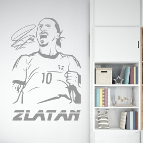 Samolepka Fotbalista Zlatan Ibrahimovič Barva: šedá, Velikost: 100 x 68 cm