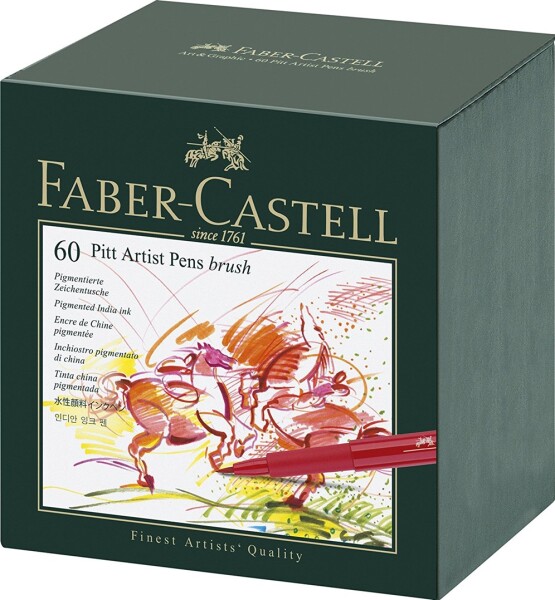 Faber-Castell Faber-Castell, 167150, PITT artist pens, studio box, brush popisovače, 60 ks