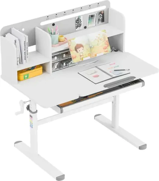 Mark Adler Study 5.7 šedá / Dětský nastavitelný psací stůl / pro děti od 90 do 160 cm (MA-STUDY 5.7 GREY)