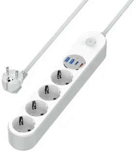 Colorway Zásuvková lišta / 4x Schuko / 2x USB-C 20W / 2x USB-A / kabel 2m (CW-CHE44PDW)
