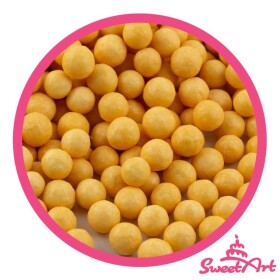SweetArt cukrové perly zlatožluté matné 5 mm (1 kg)