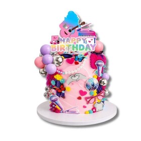 Dortisimo Zápich do dortu Happy Birthday s hudebními motivy a s koulemi (26 ks)