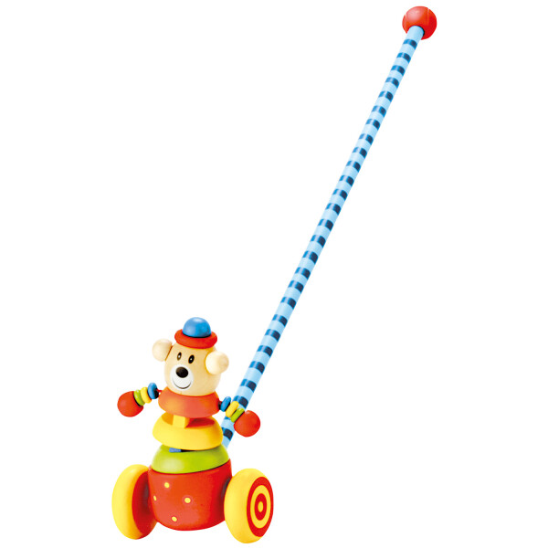 Jezdík medvěd na tyči dřevěný 55cm