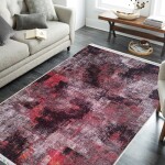 DumDekorace Moderní koberec do obývacího pokoje červeno-černý - URBAN ART Šířka: 60 cm | Délka: 100 cm