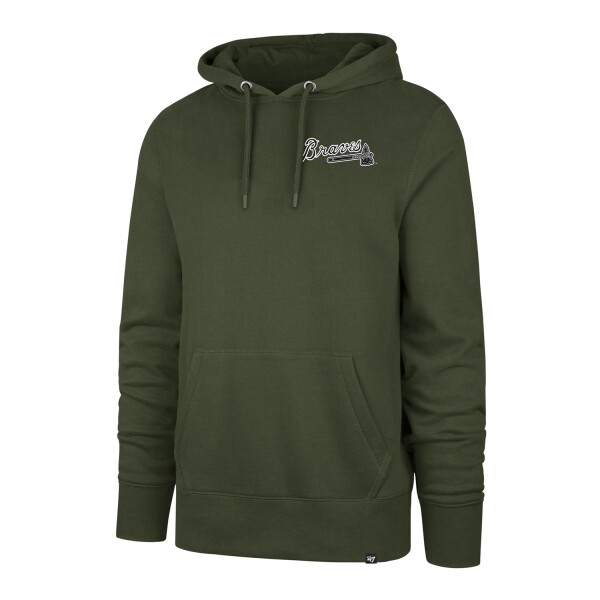 47 Brand Pánská mikina Atlanta Braves MLB Backer Burnside Hoodie Sandalwood Velikost: M