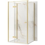 REA/S - Sprchový kout Atlas 100x90 Brush Gold vlevo KPL-K4874