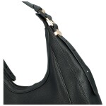 Módní dámská koženková kabelka na rameno Erlea, černá