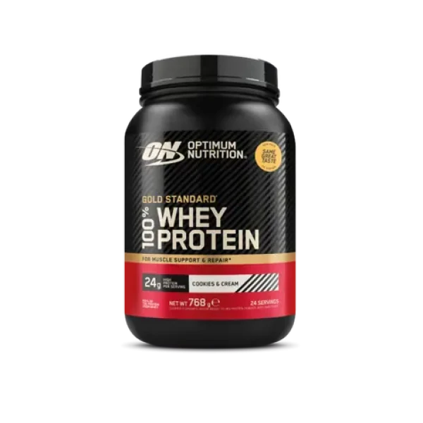100% Whey Gold Standard - Optimum Nutrition (cookies cream, 768 g) (4248-107-768g-cookies&cream)