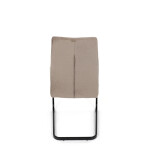 Židle jídelní, cappucino látka, černý kov