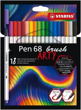 Fixa STABILO Pen 68 brush sada 18 ks v pouzdruARTY