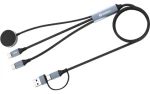 Sandberg 3v1 cestovní nabíjecí kabel černá / Nabíjecí kabel / USB-C, USB-C, Apple Watch / 100 W / 1,2 m (441-69)