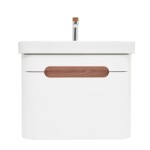 Koupelnová skříňka s umyvadlem a baterií SAT Fusion 57,5x43x45 cm bílá matná mat SATFUSION60WUBA SATFUSION60WUBA
