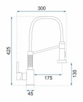 REA - Dřezová baterie Spring kartáčovaný nikl REA-B4806