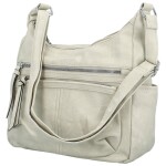 Stylová dámská koženková crossbody kabelka Palmira, krémová