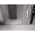 MEXEN/S - Velar L Duo posuvné sprchové dveře 150, dekor, měď kartáčovaná 871-150-003-32-65