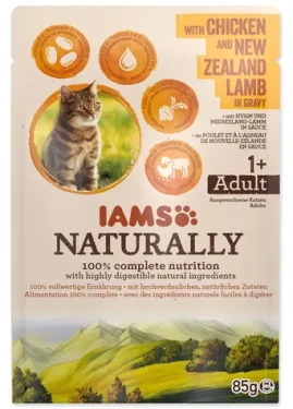 IAMS Naturally Adult kuře jehněčí / Kapsička pro kočky / v omáčce / 85 g (1753-167008)