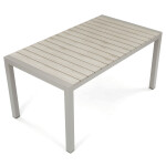 Zahradní stůl 162x90cm, hliník, polywood, béžová, AZT-S1514 CRM