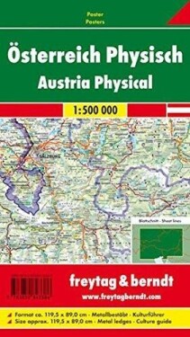 AKN 1 B Rakousko 1:500 000 / nástěnná mapa (lištovaná)
