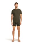 Pánské merino boxerky ICEBREAKER Mens Anatomica Boxers wFly, Dark Loden velikost: S