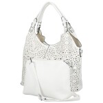 Moderní dámská koženková kabelka na rameno Margita, bílá