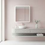 REA - Zrcadlová skříňka s LED osvětlením M1011-60 60x70 REA-M0100