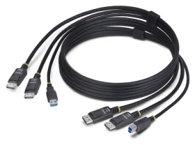 StarTech Dual DisplayPort + USB KVM kabel / KVM kabel / USB typ A / DisplayPort (M) / 5 Gbps / 1,8 m (DDU1226-KVM-CABLE)